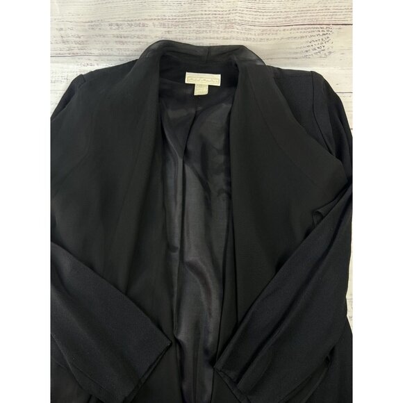 Michael Marcella Vintage Ruffle Black Blazer Cocktail 80s Women Career L - Picture 11 of 12